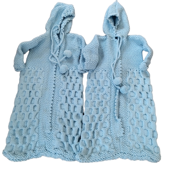 Lot if 2~Hand knitted baby clothes for premature or small babies - Picture 4 of 7